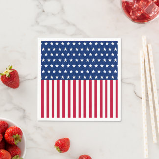 Patriottische Vlag van de VS Sterren en Strepen Ro Servet