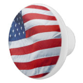 Patriottische Vlag van de VS - Trotse Amerikaan Keramische Knop (Rechts)