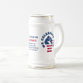 Patriottische Vlag van de VSA - CELEBRATE BEST DAD Bierpul (Voorkant rechts)