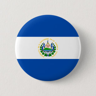 Patriottische vlag van El Salvador Ronde Button 5,7 Cm