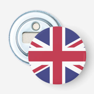 Patriottische Vlag van het Verenigd Koninkrijk Button Flesopener
