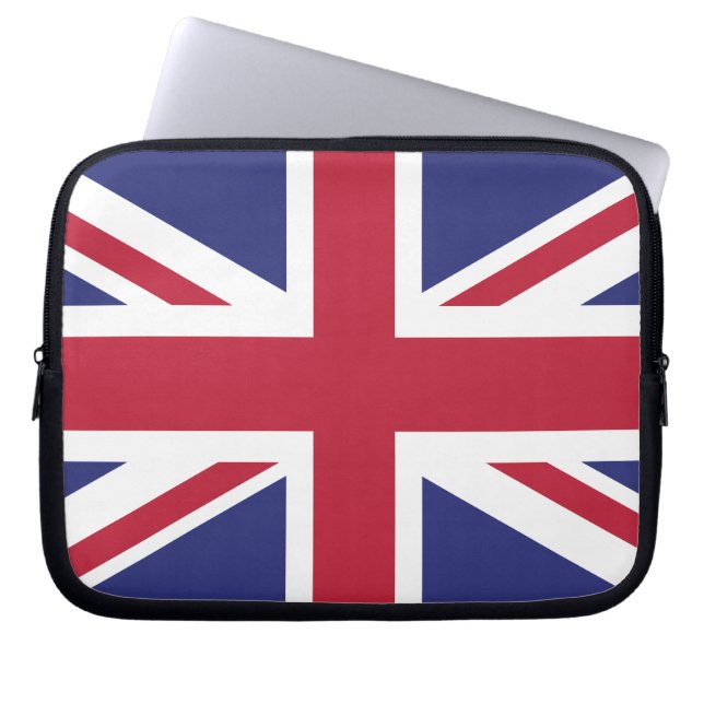 Patriottische Vlag van het Verenigd Koninkrijk Laptop Sleeve (Voorkant)