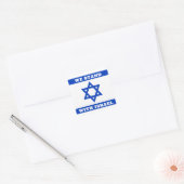 Patriottische vlag van Israël, wij staan achter Is Vierkante Sticker (Envelop)