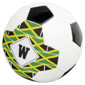 Patriottische VLAG VAN JAMAICA Monogram Voetbal (Drie kwart)