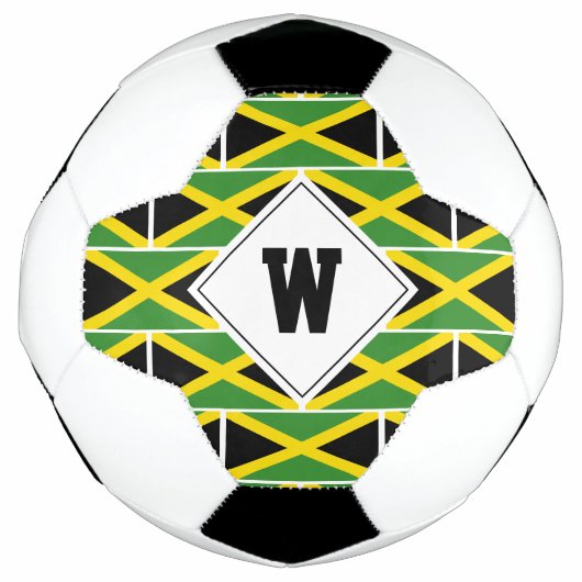 Patriottische VLAG VAN JAMAICA Monogram Voetbal (Voorkant)