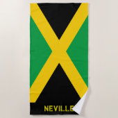 Patriottische vlag van Jamaica Strandlaken (Voorkant)