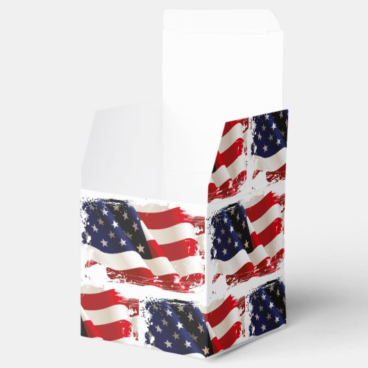 Patriottische vlag van juli 4e partijenvanger bedankdoosjes (Geopend)