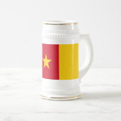Patriottische vlag van Kameroen Bierpul (Voorkant rechts)