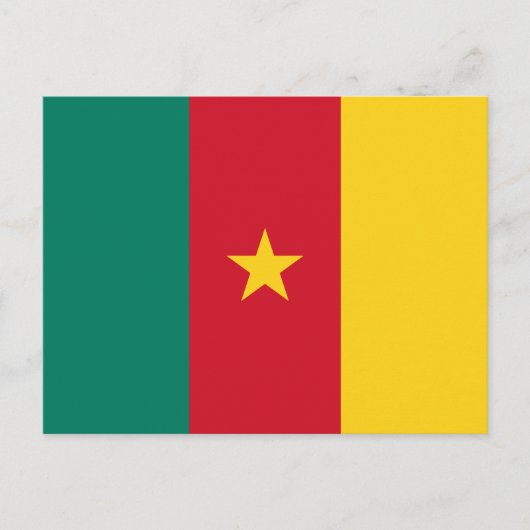 Patriottische vlag van Kameroen Briefkaart (Voorkant)