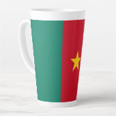 Patriottische vlag van Kameroen Latte Mok (Linkerhoek)