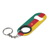 Patriottische vlag van Kameroen Mini Flessenopener (Voorkant Gekanteld)