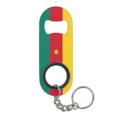 Patriottische vlag van Kameroen Mini Flessenopener (Achterkant)