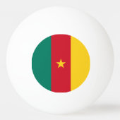Patriottische vlag van Kameroen Pingpongbal (Voorkant)