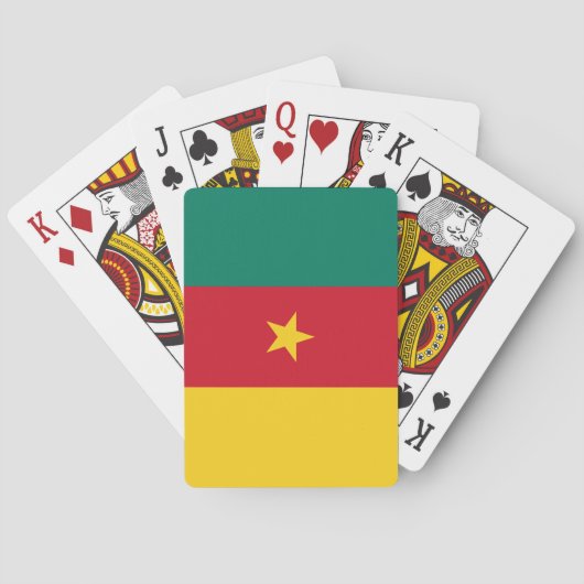 Patriottische vlag van Kameroen Pokerkaarten (Achterkant)