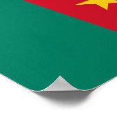 Patriottische vlag van Kameroen Poster (Hoek)