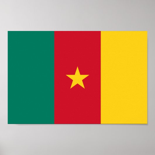 Patriottische vlag van Kameroen Poster (Voorkant)