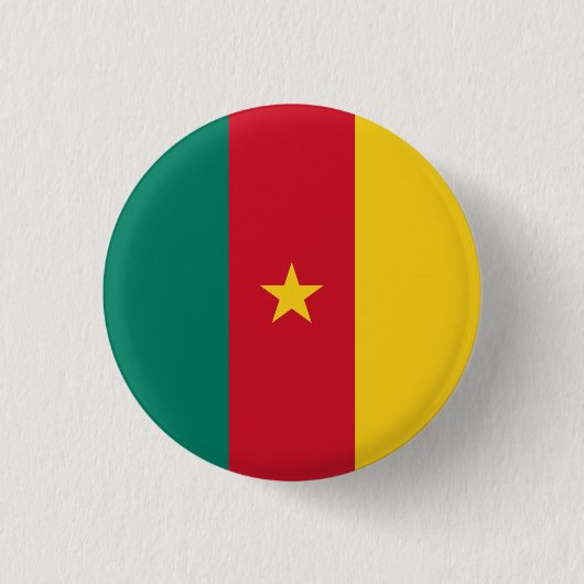 Patriottische vlag van Kameroen Ronde Button 3,2 Cm (Voorkant)