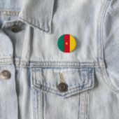 Patriottische vlag van Kameroen Ronde Button 3,2 Cm (In situ)
