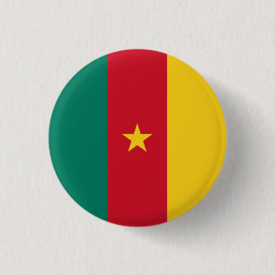 Patriottische vlag van Kameroen Ronde Button 3,2 Cm