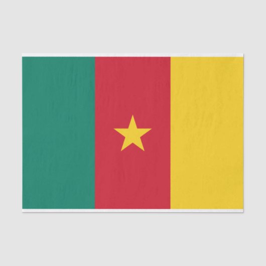 Patriottische vlag van Kameroen Tissuepapier (Voorkant)