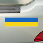 Patriottische vlag van Oekraïne Bumpersticker (Op auto)