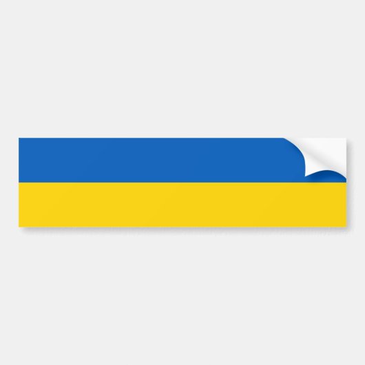 Patriottische vlag van Oekraïne Bumpersticker (Voorkant)
