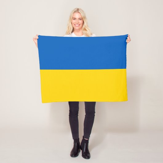 Patriottische vlag van Oekraïne Fleece Deken (In situ)