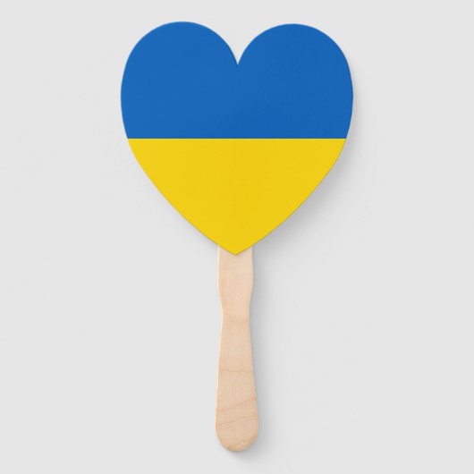 Patriottische vlag van Oekraine Handwaaier (Voorkant)