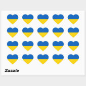 Patriottische vlag van Oekraïne Hart Sticker (Vel)