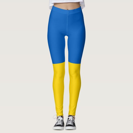 Patriottische vlag van Oekraïne Leggings (Voorkant)