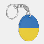 Patriottische vlag van Oekraïne Sleutelhanger (Voorkant Links)