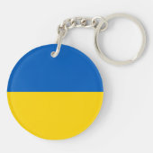Patriottische vlag van Oekraïne Sleutelhanger (Achterkant)