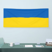 Patriottische vlag van Oekraïne Spandoek (Beurs)