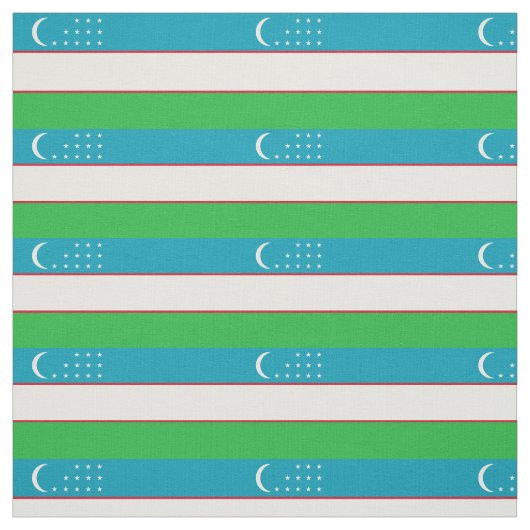Patriottische vlag van Oezbekistan Stof (Swatch)