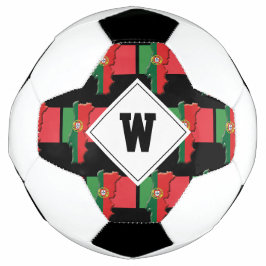 Patriottische VLAG VAN PORTUGAL Monogram Voetbal