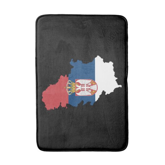 Patriottische vlag van Servië Badmat (Voorkant Verticaal)