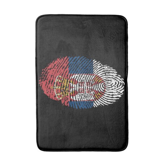 Patriottische vlag van Servië Badmat (Voorkant Verticaal)