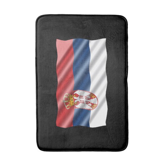 Patriottische vlag van Servië Badmat (Voorkant Verticaal)