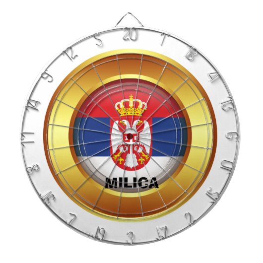 Patriottische vlag van Servië Dartbord (Voorkant)