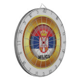 Patriottische vlag van Servië Dartbord (Voorkant Links)