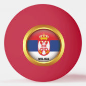 Patriottische vlag van Servië Pingpongbal (Voorkant)