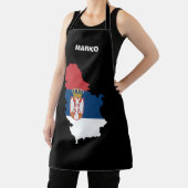 Patriottische vlag van Servië Schort (Insitu)