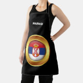 Patriottische vlag van Servië Schort (Insitu)