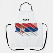 Patriottische vlag van Servië Schort (Voorkant)