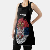 Patriottische vlag van Servië Schort (Insitu)