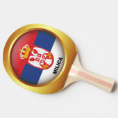 Patriottische vlag van Servië Tafeltennisbatje (Zijkant)