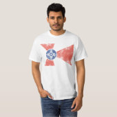 Patriottische  vlag van Wichita Kansas T-shirt (Voorkant volledig)
