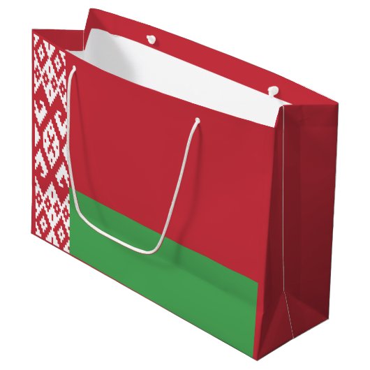 Patriottische vlag van Wit-Rusland Groot Cadeauzakje (Voorkant Gekanteld)