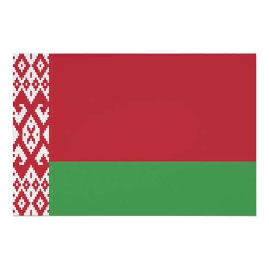 Patriottische vlag van Wit-Rusland Perfect Poster (Voorkant)