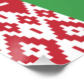 Patriottische vlag van Wit-Rusland Perfect Poster (Hoek)